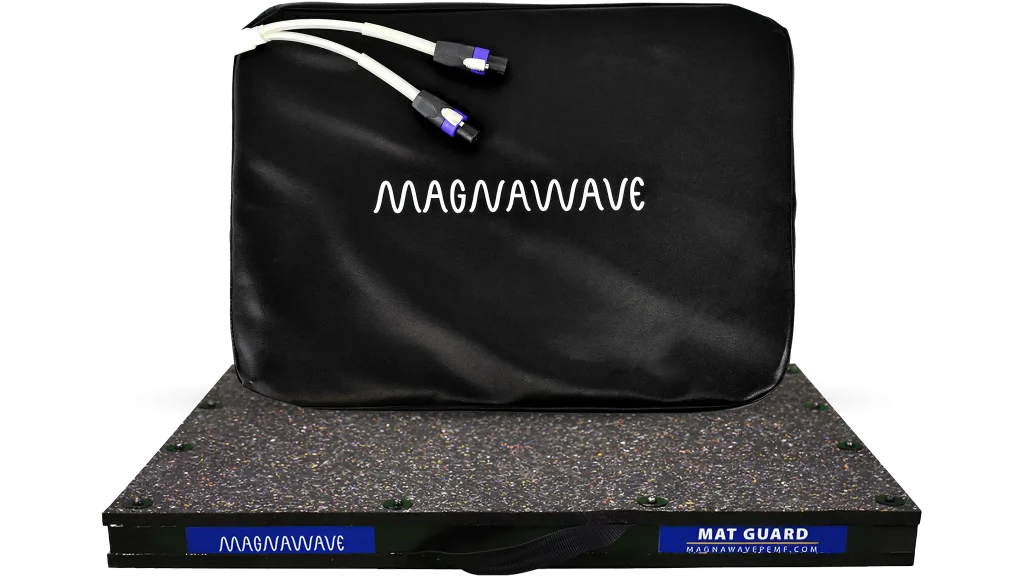 MagnaWavePEMF Mag Energy Mat and Mat Guard attachments. Bundled together as the Hoof Plate Bundle