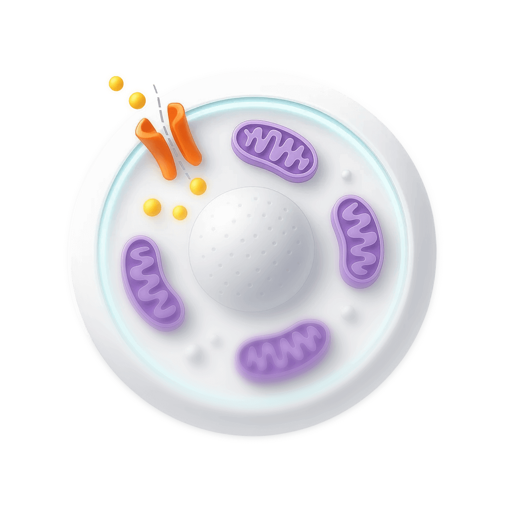 Diagram showing how PEMF affects cell activity (confirm wording with Science/Ops team)