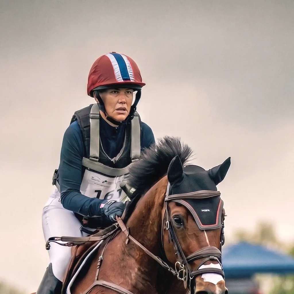 Horse and rider competing at an equestrian event