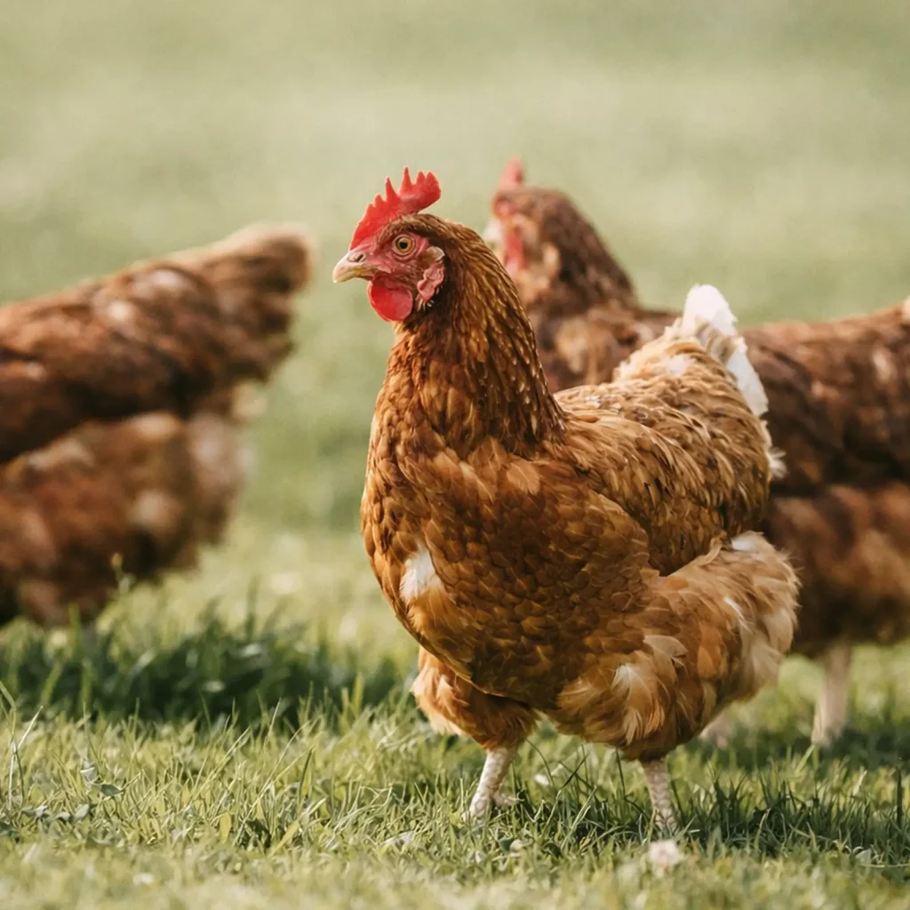 Hens on a poultry farm