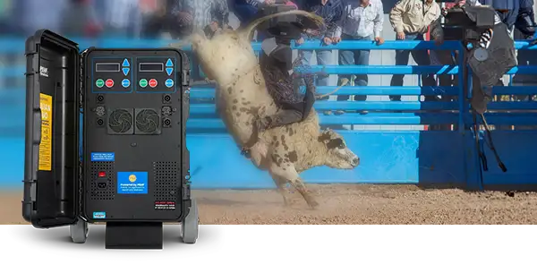Julian Duo PEMF machine used at a rodeo event